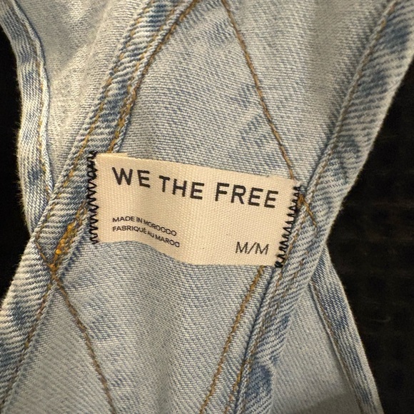 Free People We The Free Ziggy Denim Overalls Medium Blue Moon NWT - Picture 6 of 8